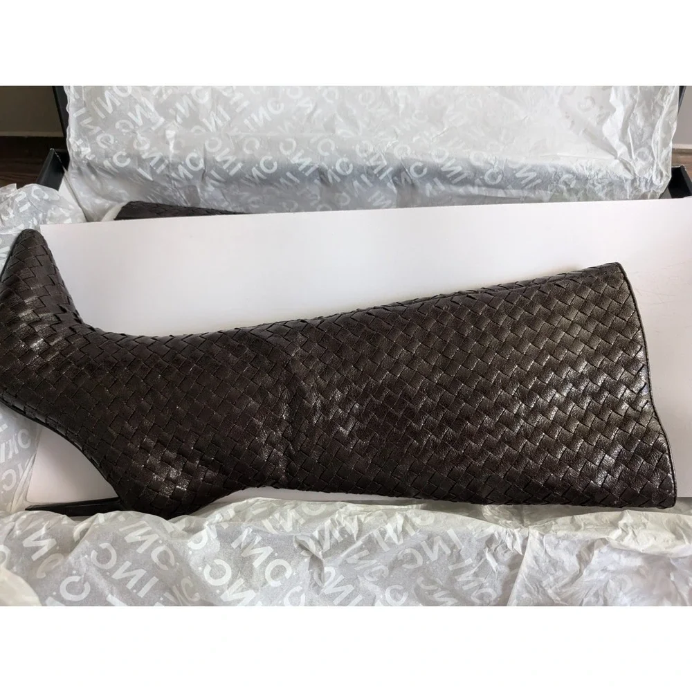 INC International Concepts Women Boots 8M Savonia Woven Knee High Stiletto Heel - Picture 10 of 11